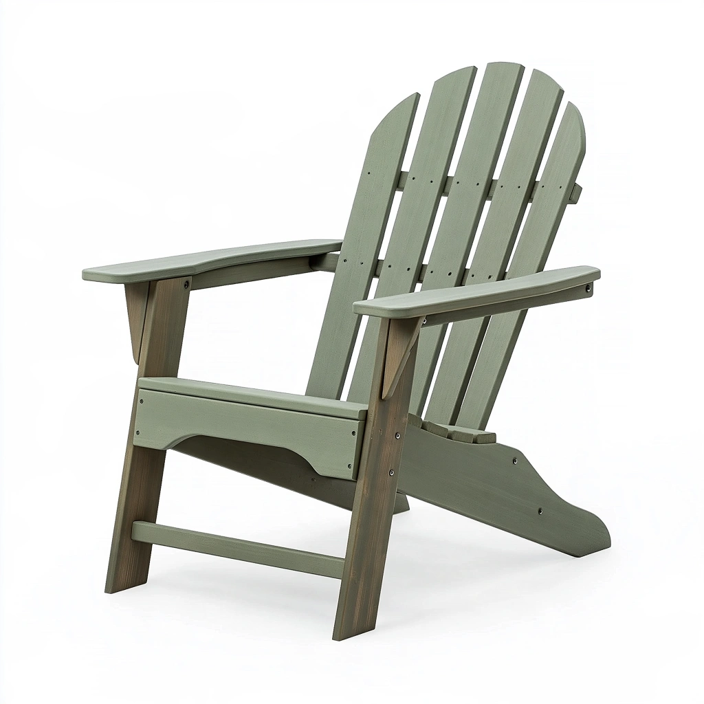 Adirondack-Gartenstuhl 85 x 75 x 95 cm aus Holz Grün Braun mit hoher Rückenlehne
