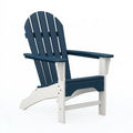Adirondack Gartenstuhl 79 x 83 x 98 cm aus Kunststoff in Blau Weiß - wetterbeständig mit Armlehnen