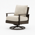 Drehsessel 82 x 78 x 92 cm mit Geflecht und Metallgestell in Beige Braun drehbar