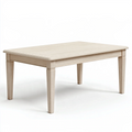 Esstisch 140 x 80 x 75 cm aus Holz in Hellbeige - Rechteckiger Tisch im klassischen Stil