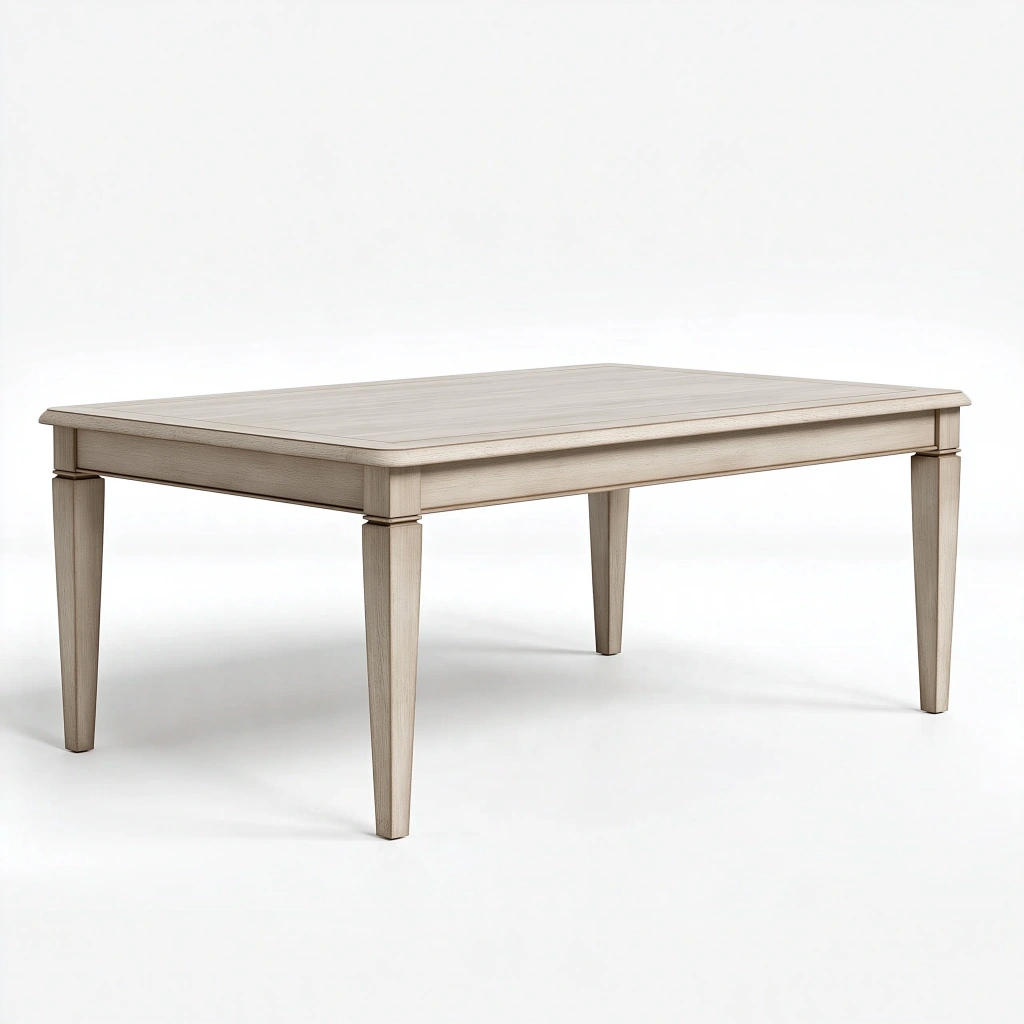 Esstisch 160 x 90 x 76 cm aus Holz in Hellbeige - rechteckig klassischer Stil