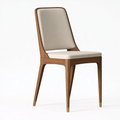 Esszimmerstuhl 48 x 57 x 94 cm Holz Beige gepolstert modern
